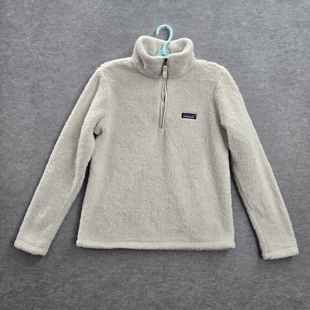 Patagonia Women Sweatshirt M Beige Los Gatos Fleece Long Sleeve
